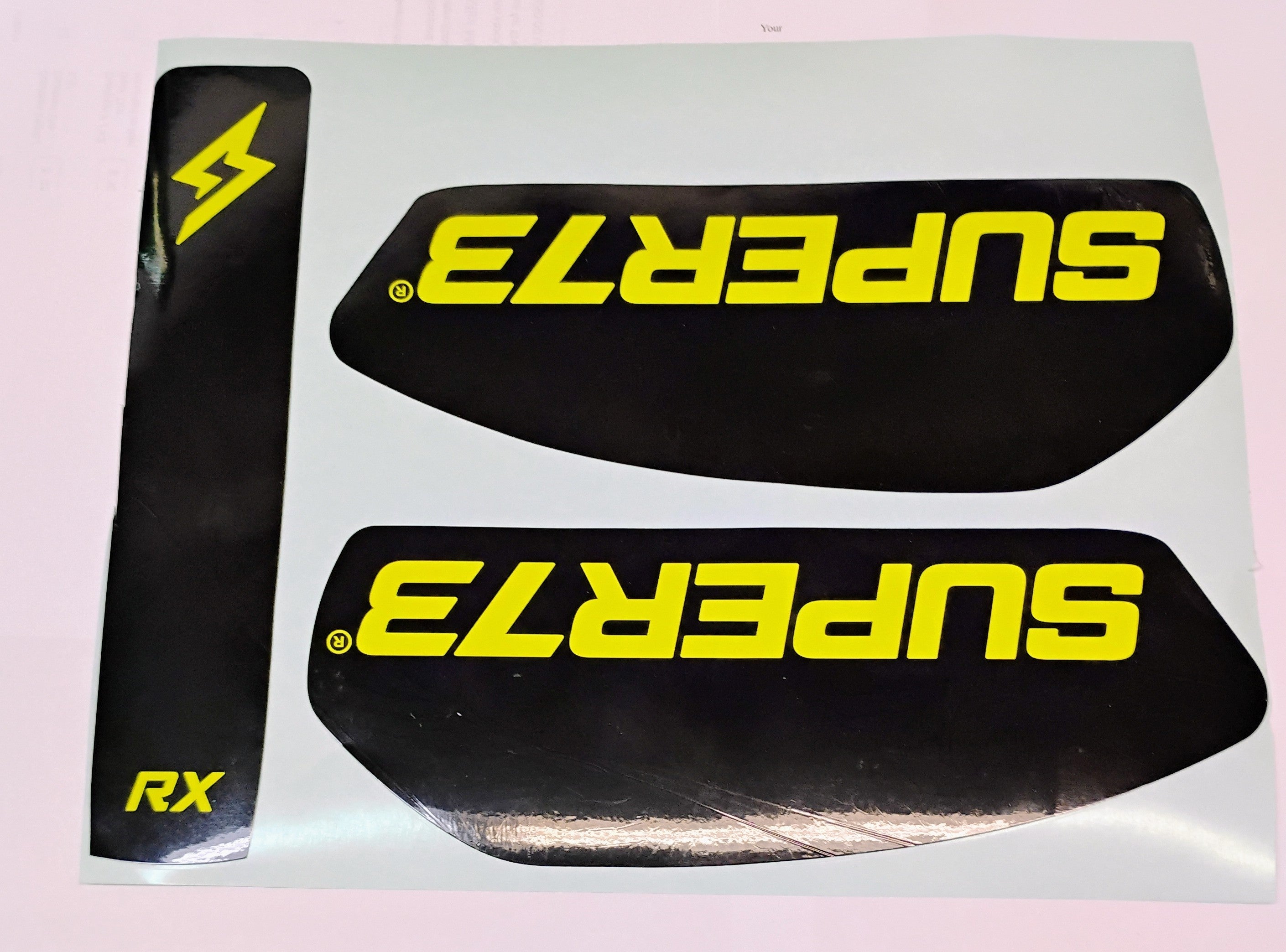 Super73 Decal, Battery Decal - RX Neon Yellow