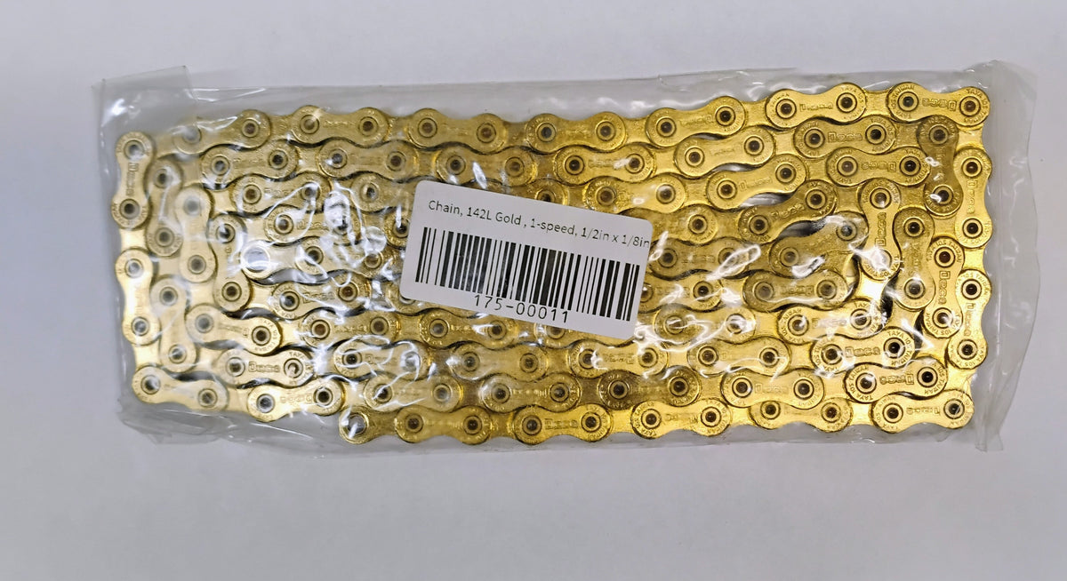 Super73 142L Gold Chain, 1 - Speed, 1/2in x 1/8in
