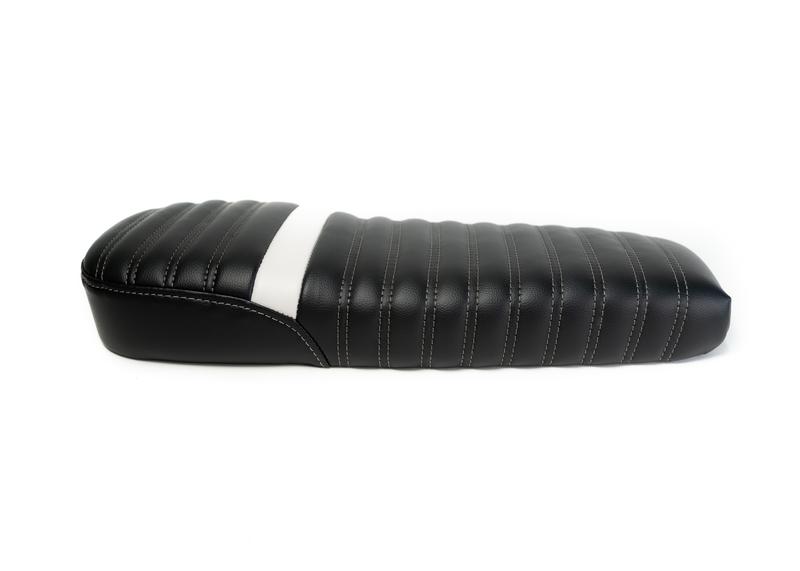 Kanebilt Black Leather Memory Foam Seat w/ Accent Stripe For Super73