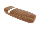 Kanebilt Brown Leather Memory Foam Seat w/ White Accent Stripe For Super73