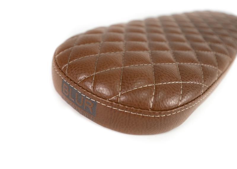Blur Boundaries 2-Up Brown Synthetic Leather Diamond Stitch Seat