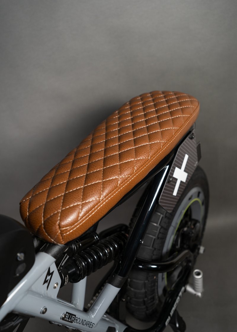 Blur Boundaries 2-Up Brown Synthetic Leather Diamond Stitch Seat For Super73