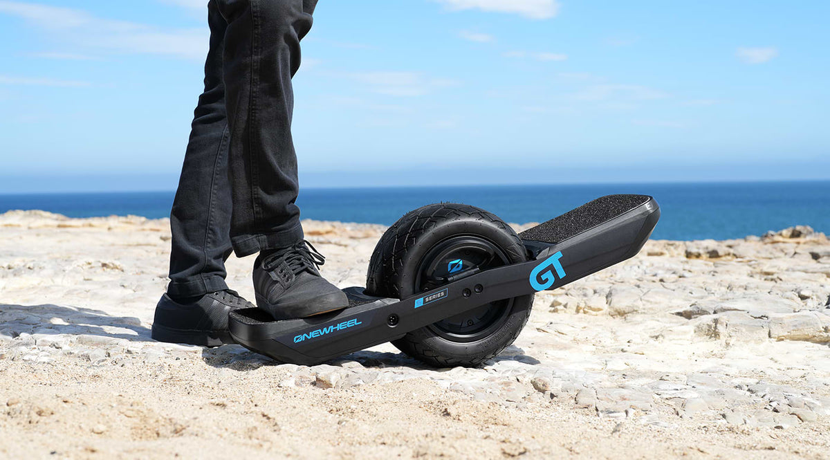 Onewheel GT S-Series with Recurve Rails being ridden