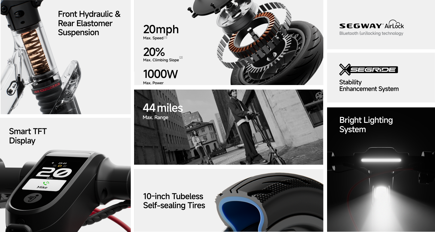 Segway F3 eKickScooter - Electric Scooter