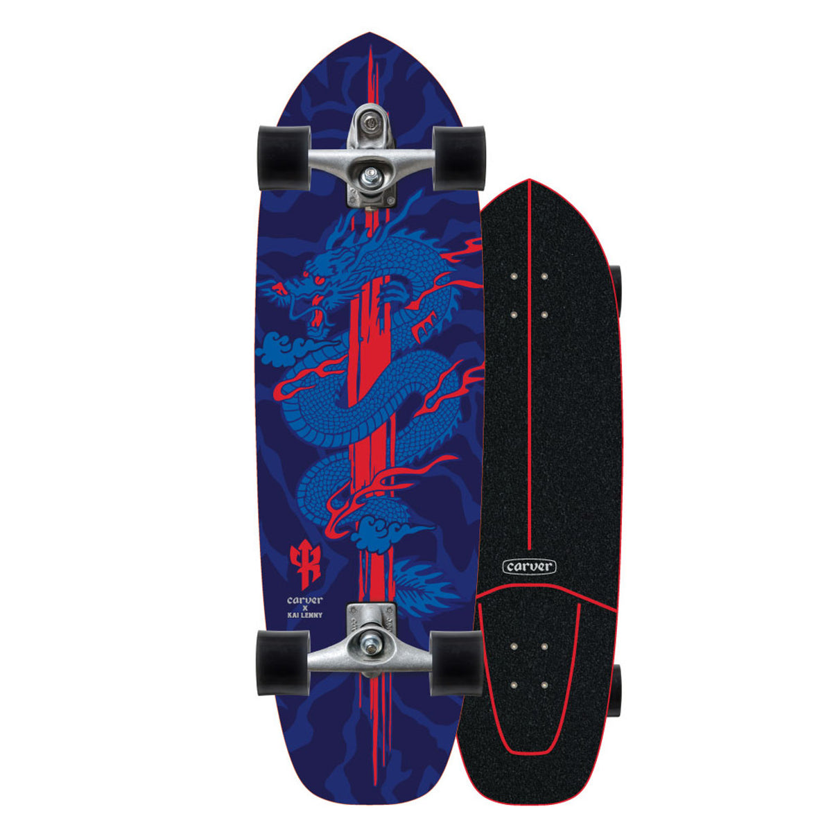 CARVER 34&quot; KAI LENNY DRAGON SURFSKATE 2022 COMPLETE C7 - Carver Skateboards