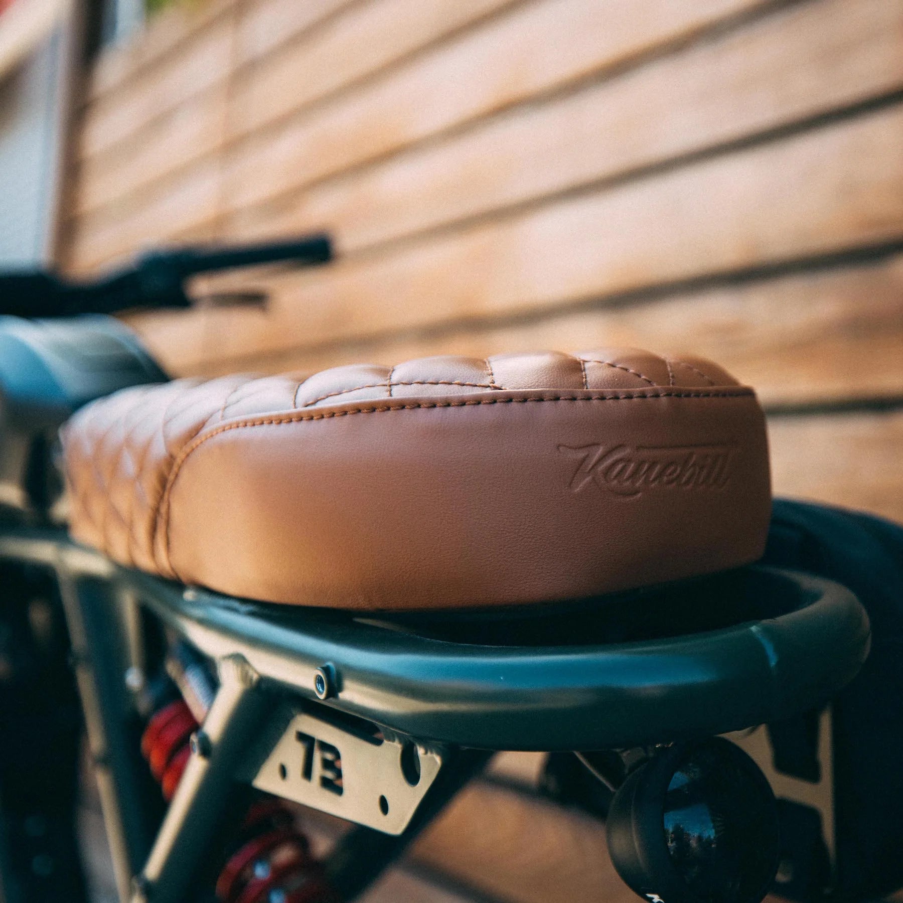 Kanebilt Brown Leather Memory Foam Seat For Super73