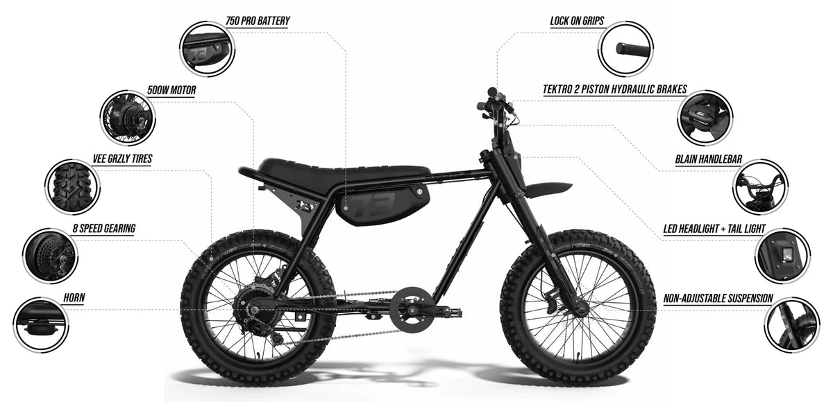 Z Adventure (SE) Legacy Blackout- Super73 Electric Bike