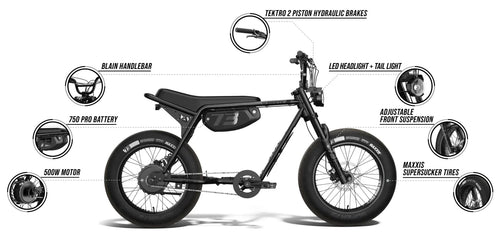ZX (SE) Legacy Blackout- Super73 Electric Bike – Last Mile SF & Marin