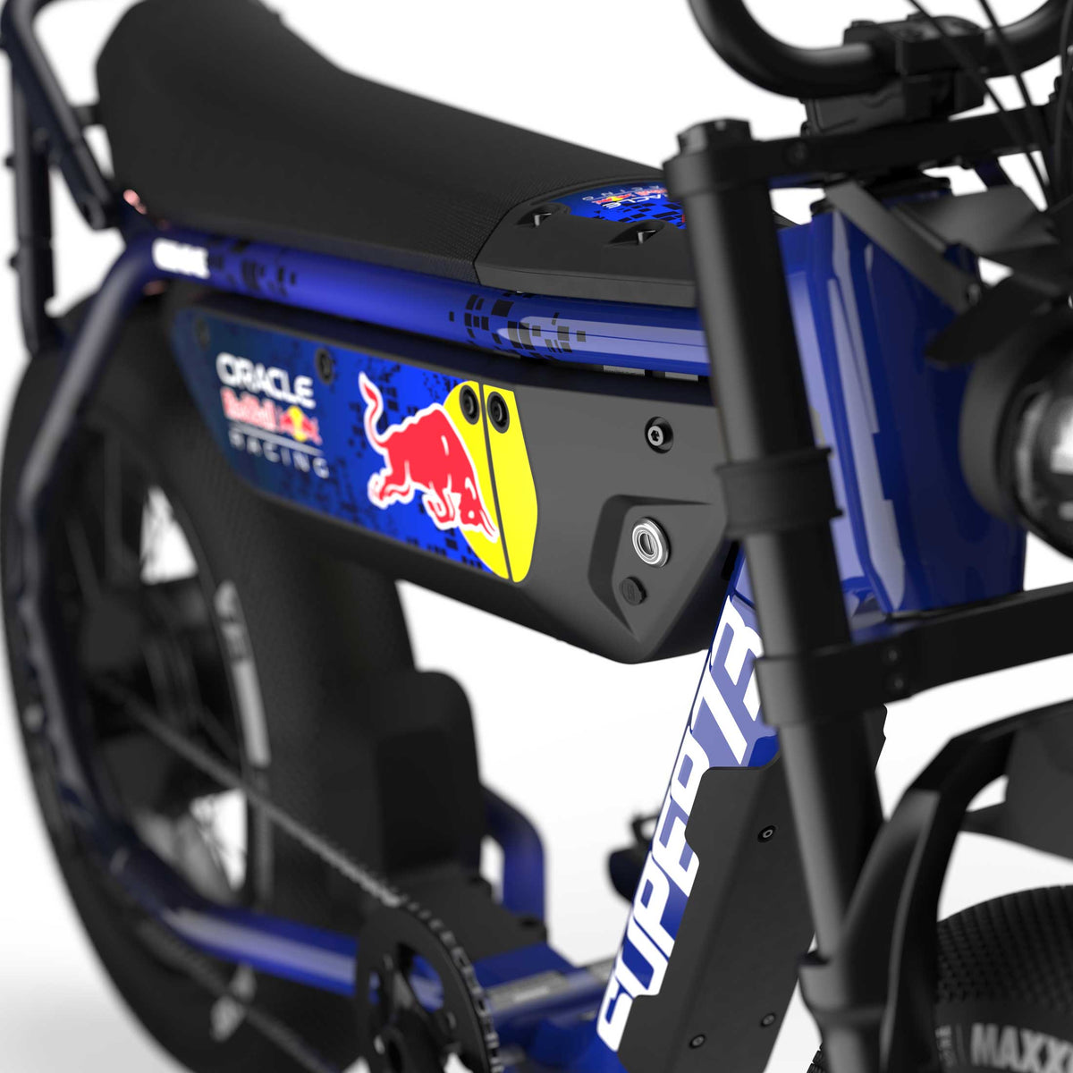 SUPER73 branding detail, M1D SE Nightfall Blue