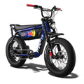 Front view of the Oracle Red Bull Racing M1D SE ebike in Nightfall Blue