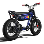 Rear view of the Oracle Red Bull Racing M1D SE ebike in Nightfall Blue
