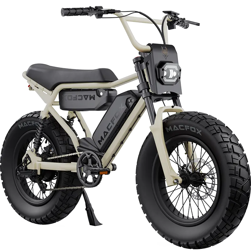 Macfox X2 Pro hydraulic disc brakes and wide tires