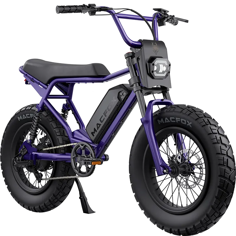 Macfox X2 Pro electric mountain bike rider view