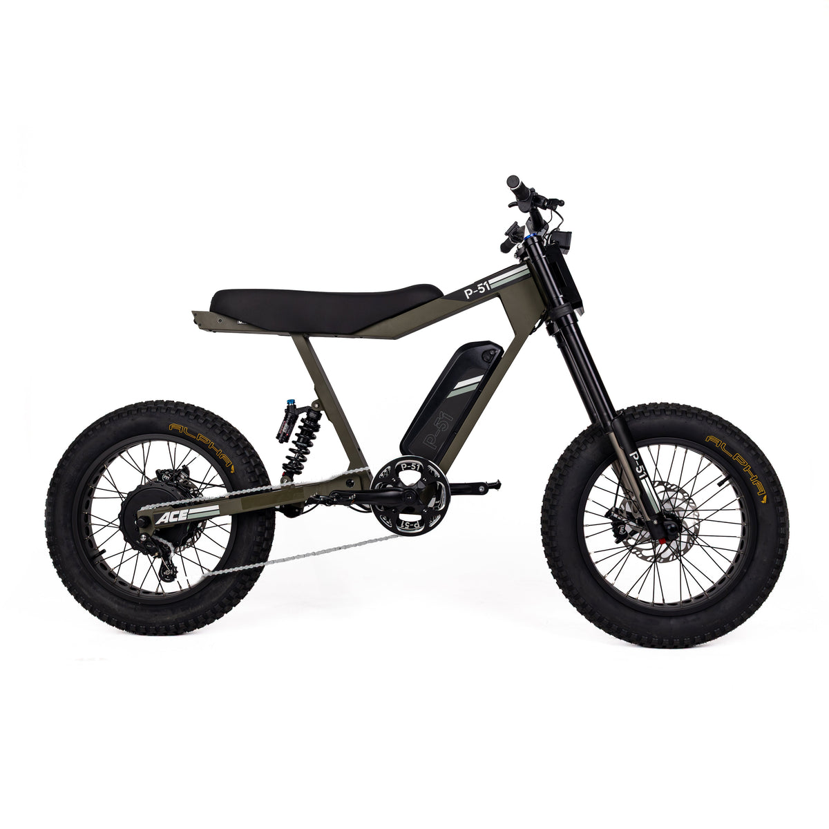 P-51 Ace electric bike in Combat Green