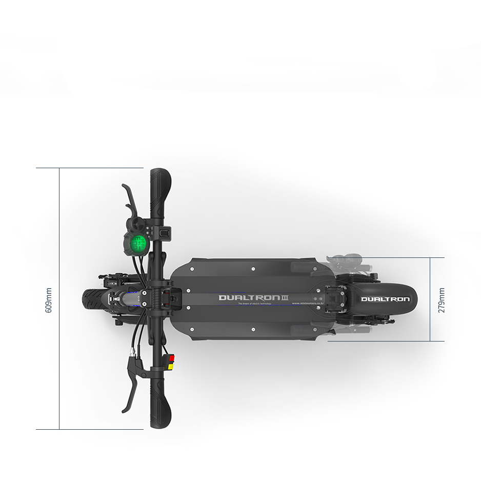 Dualtron 3 Electric Scooter Overhead Dimensions